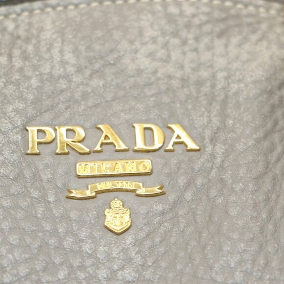 Prada Pomice Vitello Daino Shopper Tote - Dark Grey - Picture 3 of 15